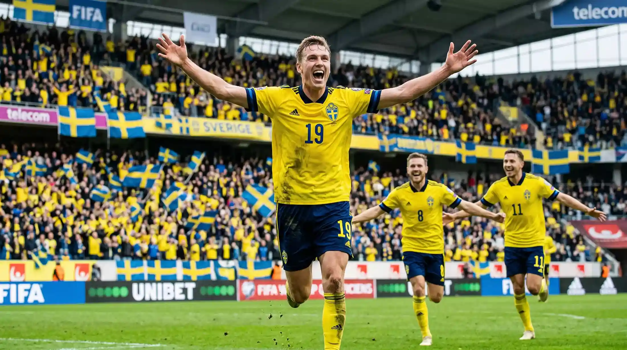 Alexander Isak jubler efter et mål for det svenske landshold i kvalifikationen til VM 2026